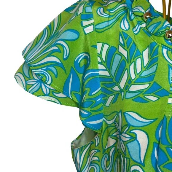 Lilly Pulitzer Joanna Limeade Silk Dress Size 4 - Picture 8 of 13